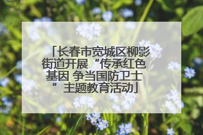 长春市宽城区柳影街道开展“传承红色基因 争当国防卫士”主题教育活动