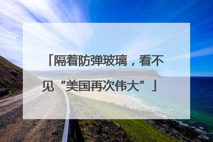 隔着防弹玻璃，看不见“美国再次伟大”