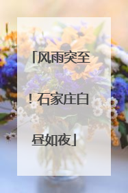 风雨突至！石家庄白昼如夜