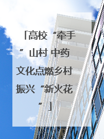 高校“牵手”山村 中药文化点燃乡村振兴“新火花”