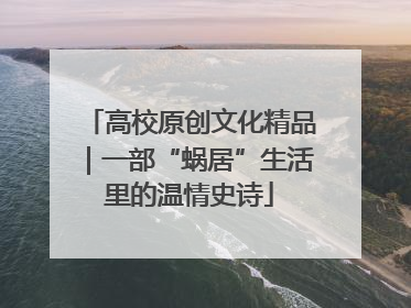 高校原创文化精品｜一部“蜗居”生活里的温情史诗