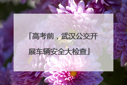 高考前，武汉公交开展车辆安全大检查