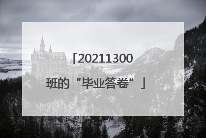20211300班的“毕业答卷”