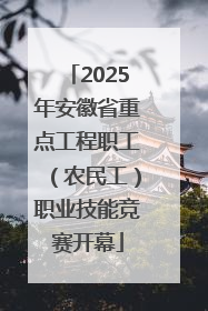 2025年安徽省重点工程职工（农民工）职业技能竞赛开幕