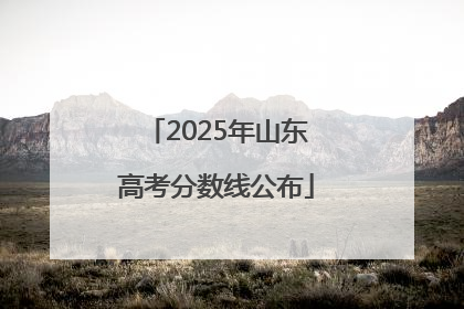 2025年山东高考分数线公布